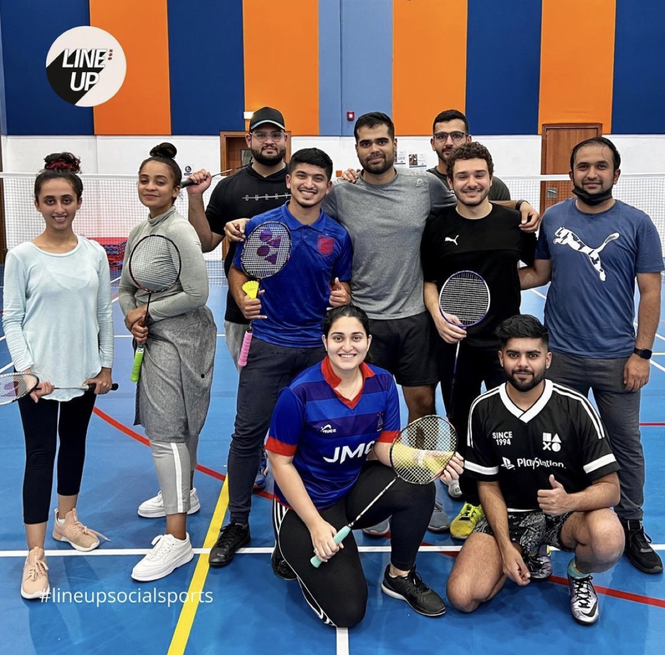 Lineup badminton crew, Dubai