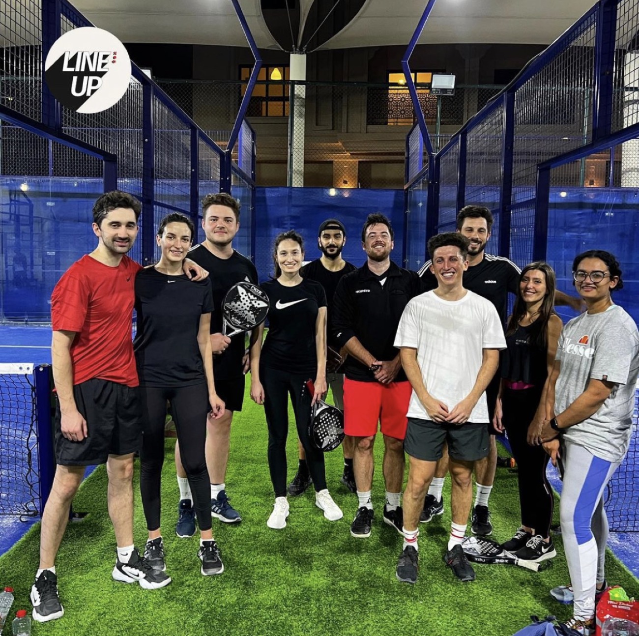 Lineup padel night, Dubai
